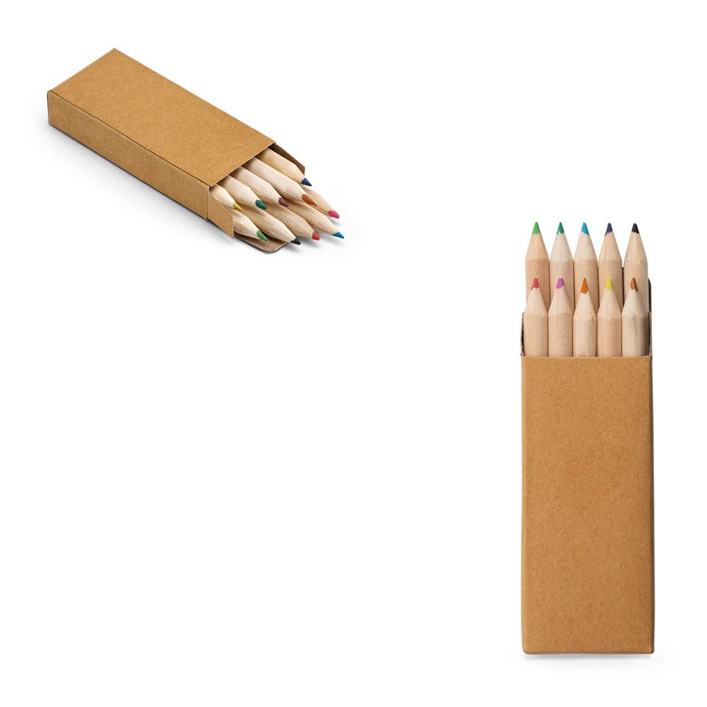 RD 51931-Caixa de lápis mini de cor personalizado com 10 unidades